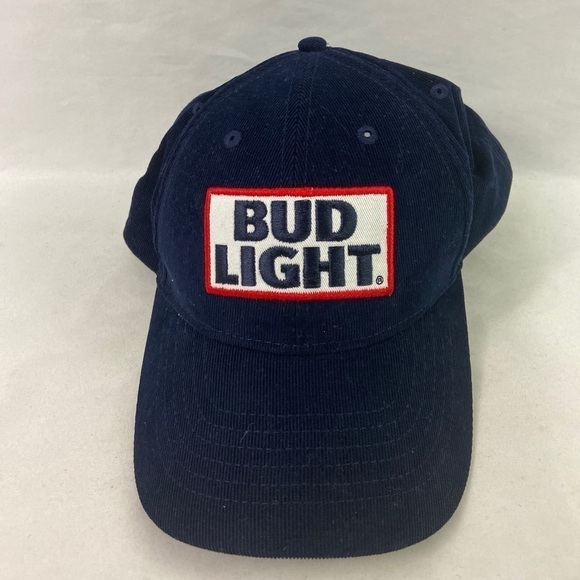 Bud Light Mens Navy Blue Snapback Hat Cap - Picture 1 of 8